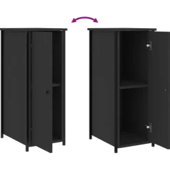 vidaXL - Nachtkastje - Zwart - Bewerkt hout - 2 stuks
