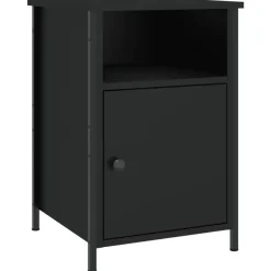 vidaXL - Nachtkastjes - Zwart - Bewerkt hout - 40 x 42 x 60 cm - 2 stuks