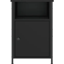 vidaXL - Nachtkastjes - Zwart - Bewerkt hout - 40 x 42 x 60 cm - 2 stuks