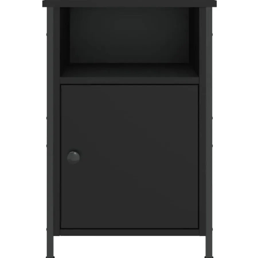 vidaXL - Nachtkastjes - Zwart - Bewerkt hout - 40 x 42 x 60 cm - 2 stuks