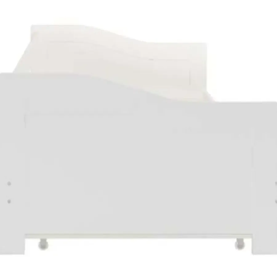 1-Persoons Bedden-vidaXL - Onderschuifbed - Wit - Grenenhout - 90x200 cm