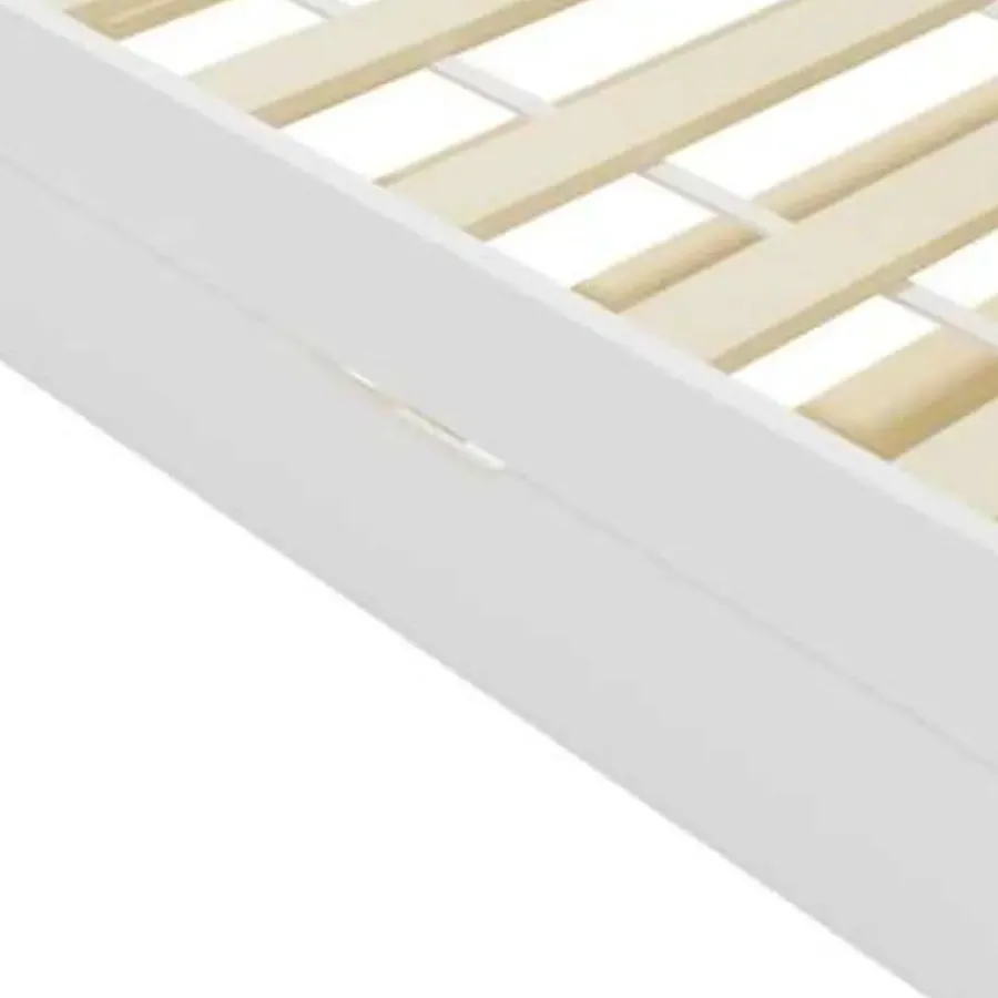 1-Persoons Bedden-vidaXL - Onderschuifbed - Wit - Grenenhout - 90x200 cm