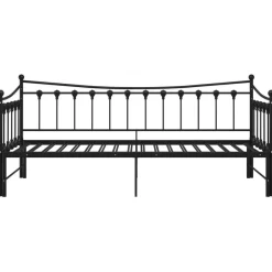 vidaXL - Onderschuifbedbank - Zwart - Metaal - 90x200 cm