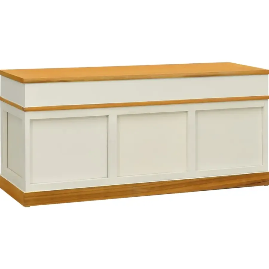 vidaXL - Opbergbank - Wit - Hout