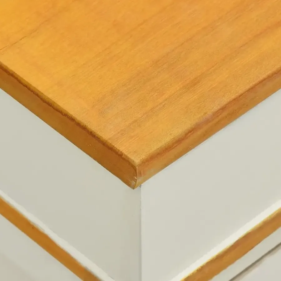 vidaXL - Opbergbank - Wit - Hout