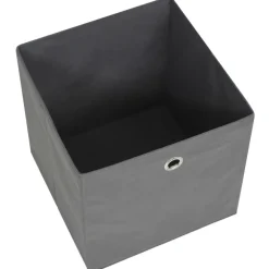 vidaXL - Opbergbox - Grijs - Stof - 4 stuks