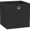vidaXL - Opbergbox - Zwart - Stof - 4 stuks