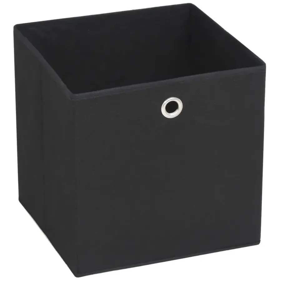 vidaXL - Opbergbox - Zwart - Stof - 4 stuks