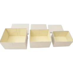 Opbergboxen-vidaXL - Opbergbox Opbergboxen - Crème - Stof