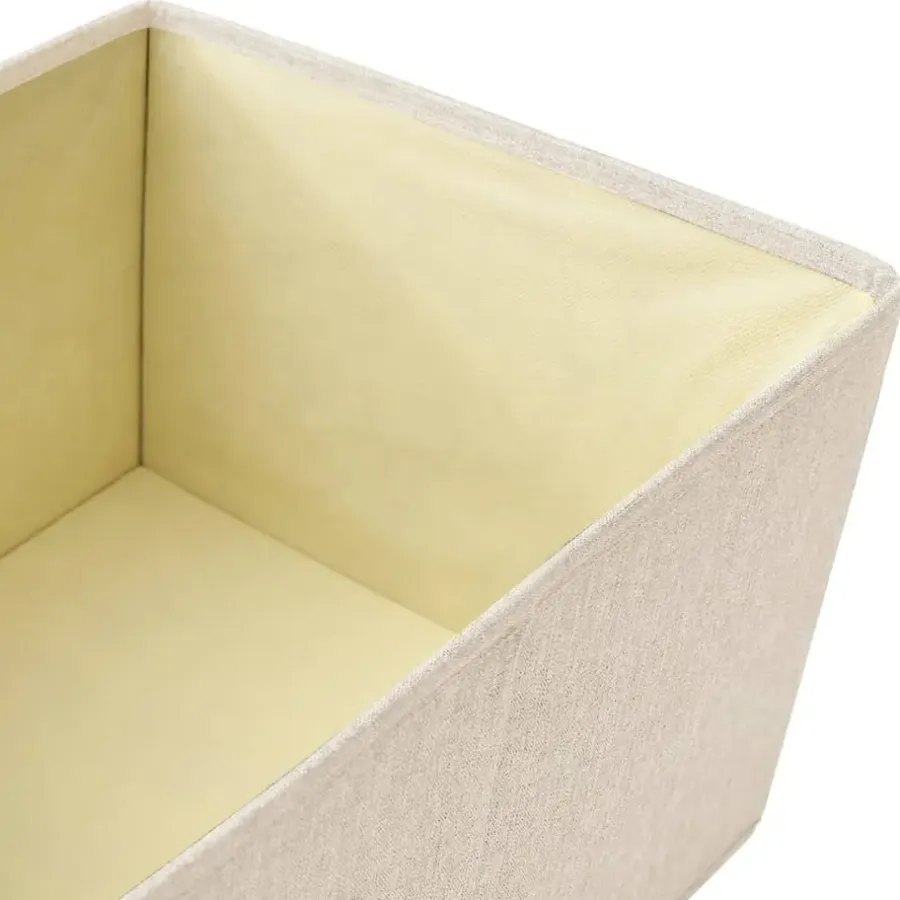 Opbergboxen-vidaXL - Opbergbox Opbergboxen - Crème - Stof
