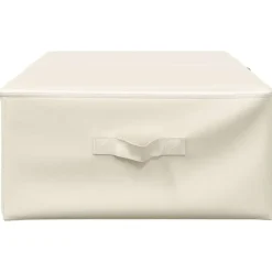 Opbergboxen-vidaXL - Opbergbox Opbergboxen - Crème - Stof - 2 stuks