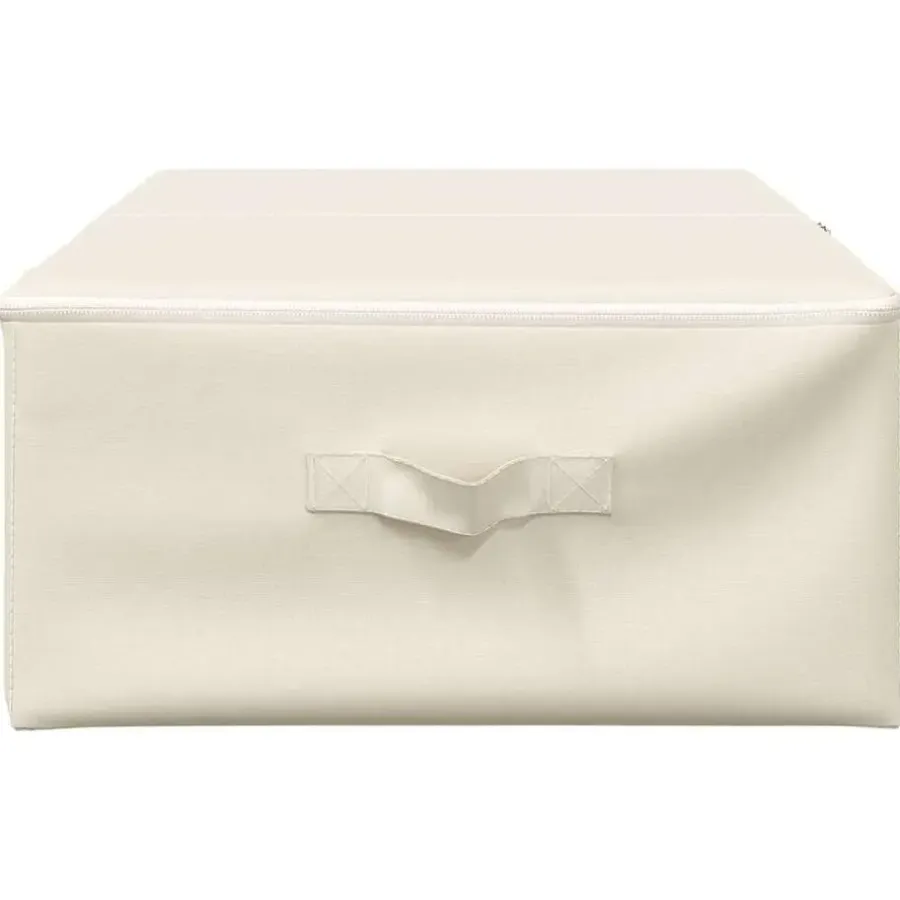 Opbergboxen-vidaXL - Opbergbox Opbergboxen - Crème - Stof - 2 stuks