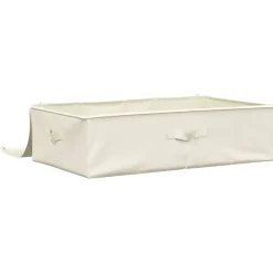 Opbergboxen-vidaXL - Opbergbox Opbergboxen - Crème - Stof - 2 stuks