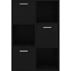 vidaXL - Opbergkast - Zwart - Bewerkt hout