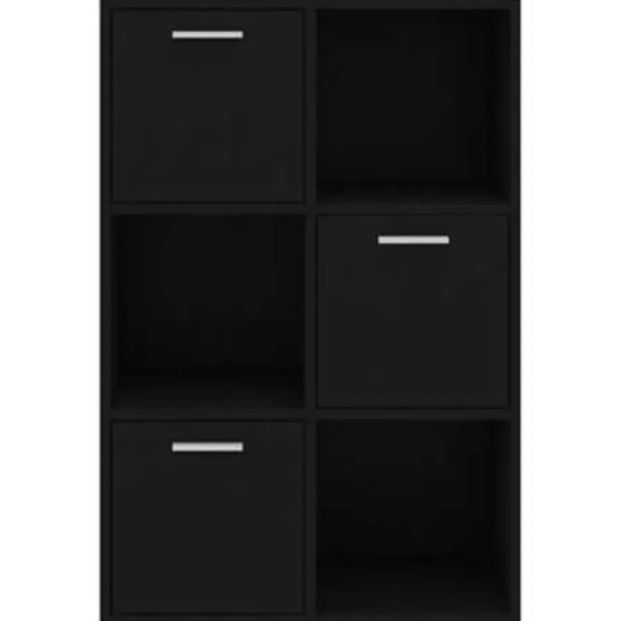 vidaXL - Opbergkast - Zwart - Bewerkt hout