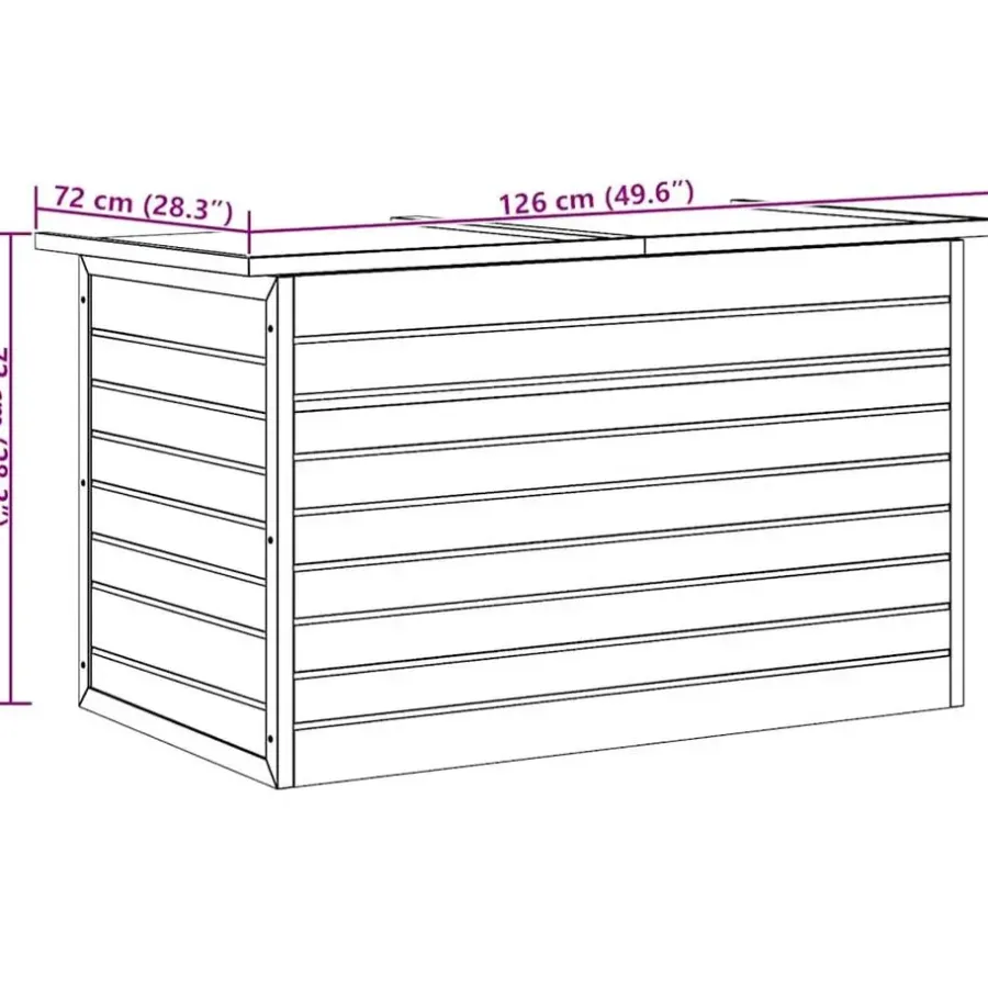 Kussenboxen-vidaXL - Opbergkist - Bruin - Hout