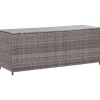 vidaXL - Opbergkist - Grijs - Poly rattan