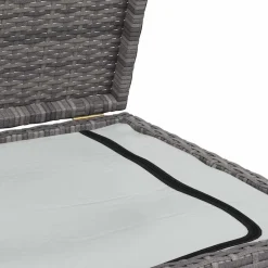 vidaXL - Opbergkist - Grijs - Poly rattan