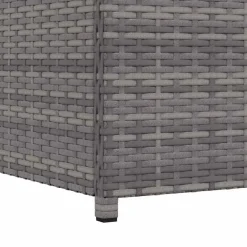 vidaXL - Opbergkist - Grijs - Poly rattan