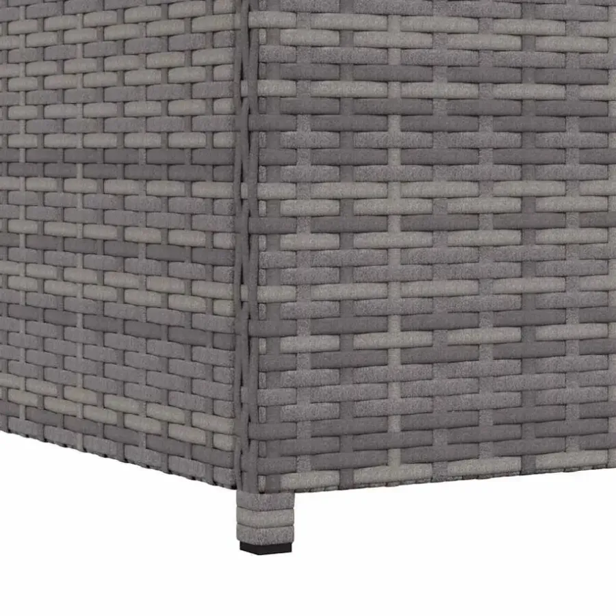 vidaXL - Opbergkist - Grijs - Poly rattan