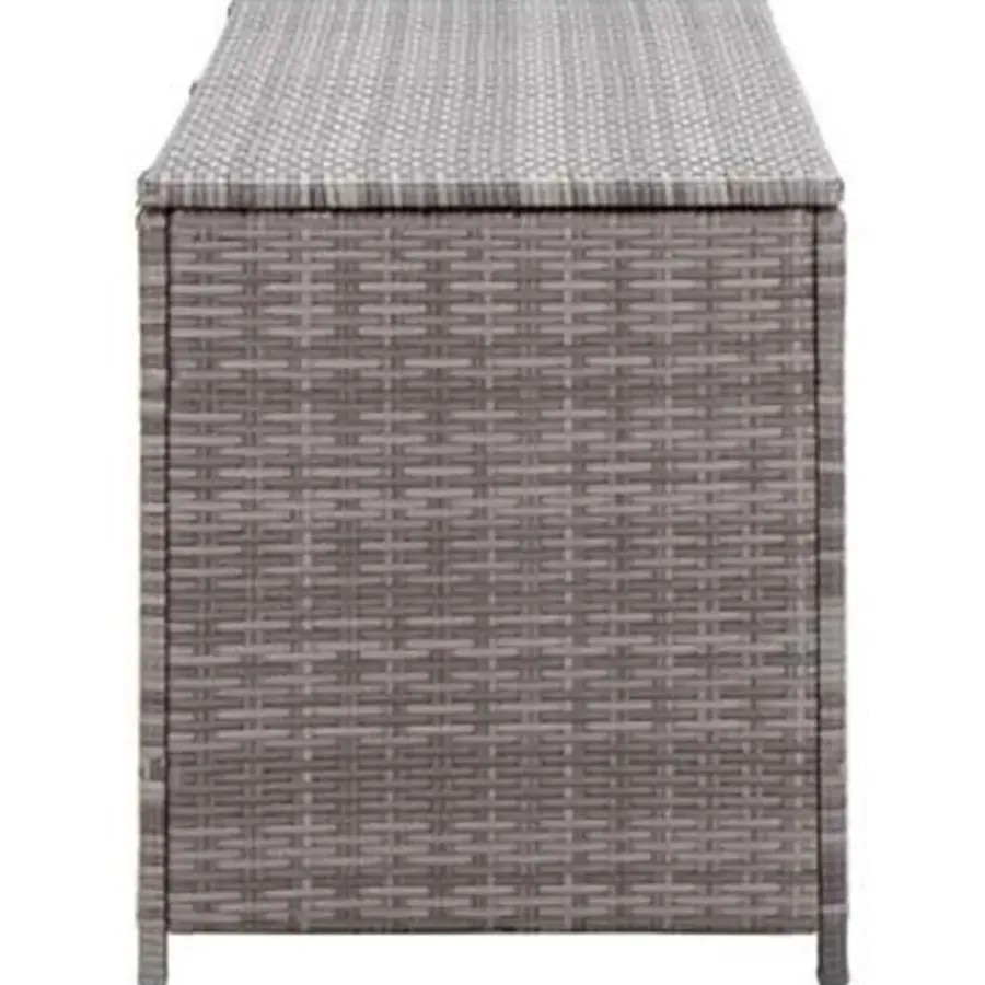 vidaXL - Opbergkist - Grijs - Poly rattan