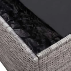 vidaXL - Opbergkist - Grijs - Poly rattan