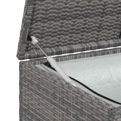 vidaXL - Opbergkist - Grijs - Poly rattan