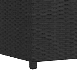 vidaXL - Opbergkist - Zwart - Poly rattan