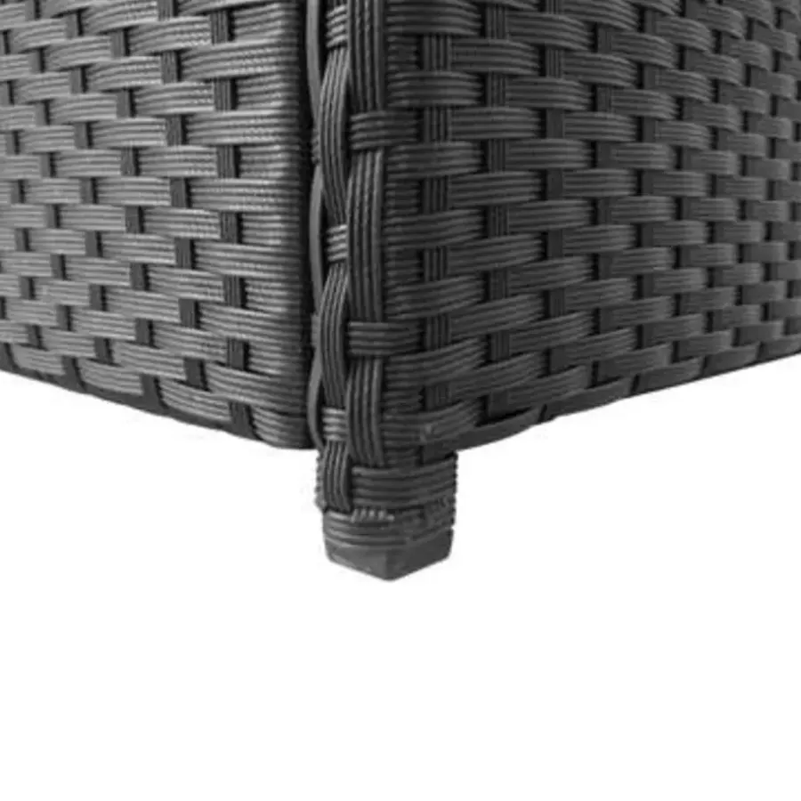 vidaXL - Opbergkist - Zwart - Poly rattan