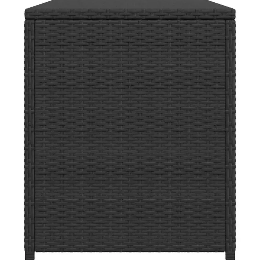 vidaXL - Opbergkist - Zwart - Poly rattan