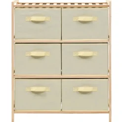 vidaXL - Opbergmeubel - Beige - Hout