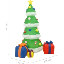 Kerstverlichting-vidaXL - Opblaasbare Kerstboom