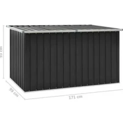 vidaXL - Opslagkist - Antraciet - Staal - 171 x 99 x 93 cm