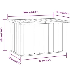 Kussenboxen-vidaXL - Opslagkist - Antraciet - Staal - 109 x 67 x 65 cm