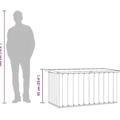 vidaXL - Opslagkist - Antraciet - Staal - 129 x 67 x 65 cm