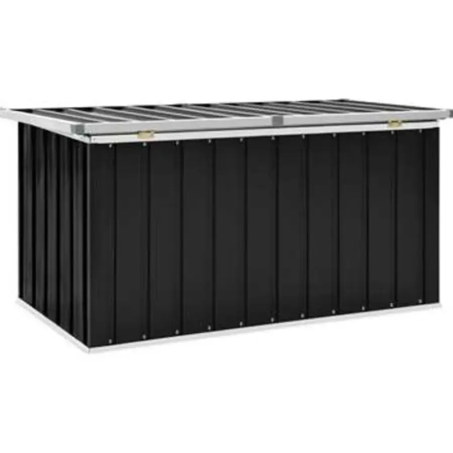 vidaXL - Opslagkist - Antraciet - Staal - 129 x 67 x 65 cm