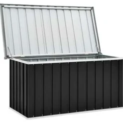 vidaXL - Opslagkist - Antraciet - Staal - 129 x 67 x 65 cm
