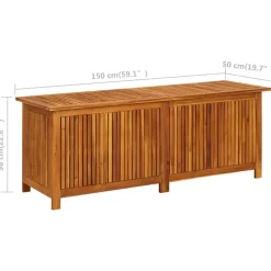 Kussenboxen-vidaXL - Opslagkist - Bruin - Hout - 150 x 50 x 58 cm