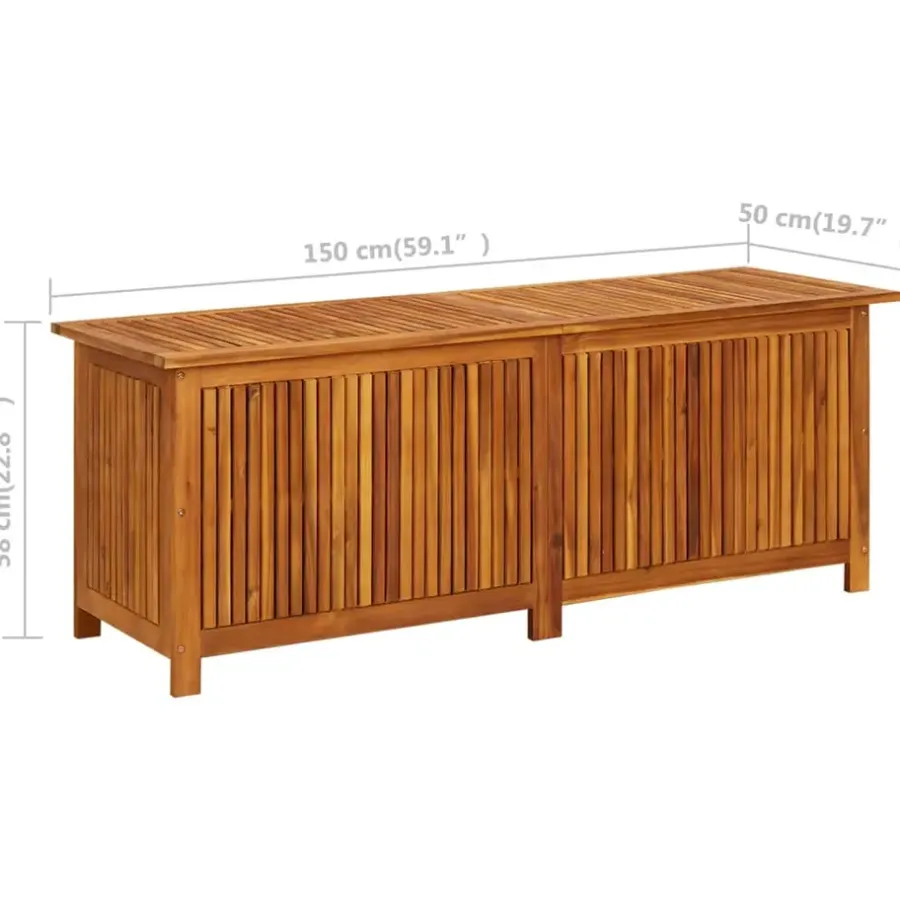 Kussenboxen-vidaXL - Opslagkist - Bruin - Hout - 150 x 50 x 58 cm