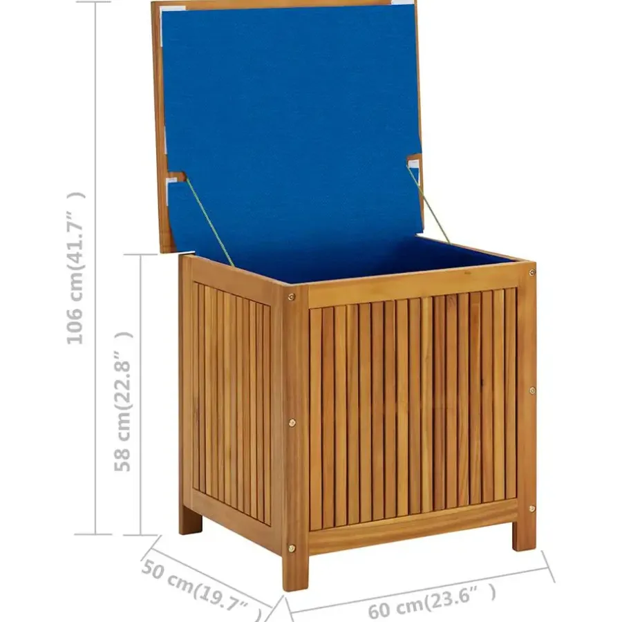 Kussenboxen-vidaXL - Opslagkist - Bruin - Hout - 60 x 50 x 58 cm