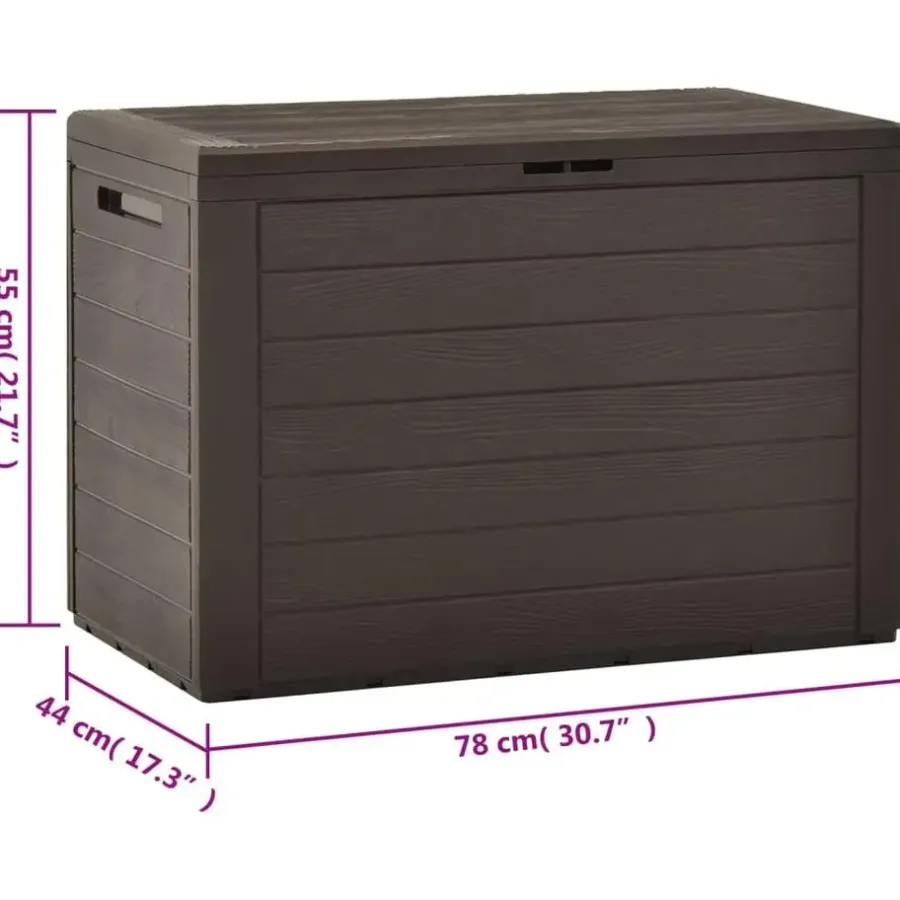 Kussenboxen-vidaXL - Opslagkist - Bruin - Polypropyleen