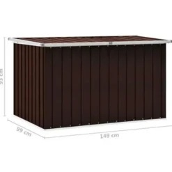 vidaXL - Opslagkist - Bruin - Staal - 149 x 99 x 93 cm