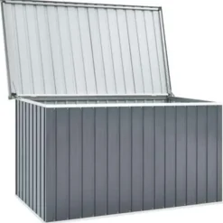 Kussenboxen-vidaXL - Opslagkist - Grijs - Staal - 171 x 99 x 93 cm