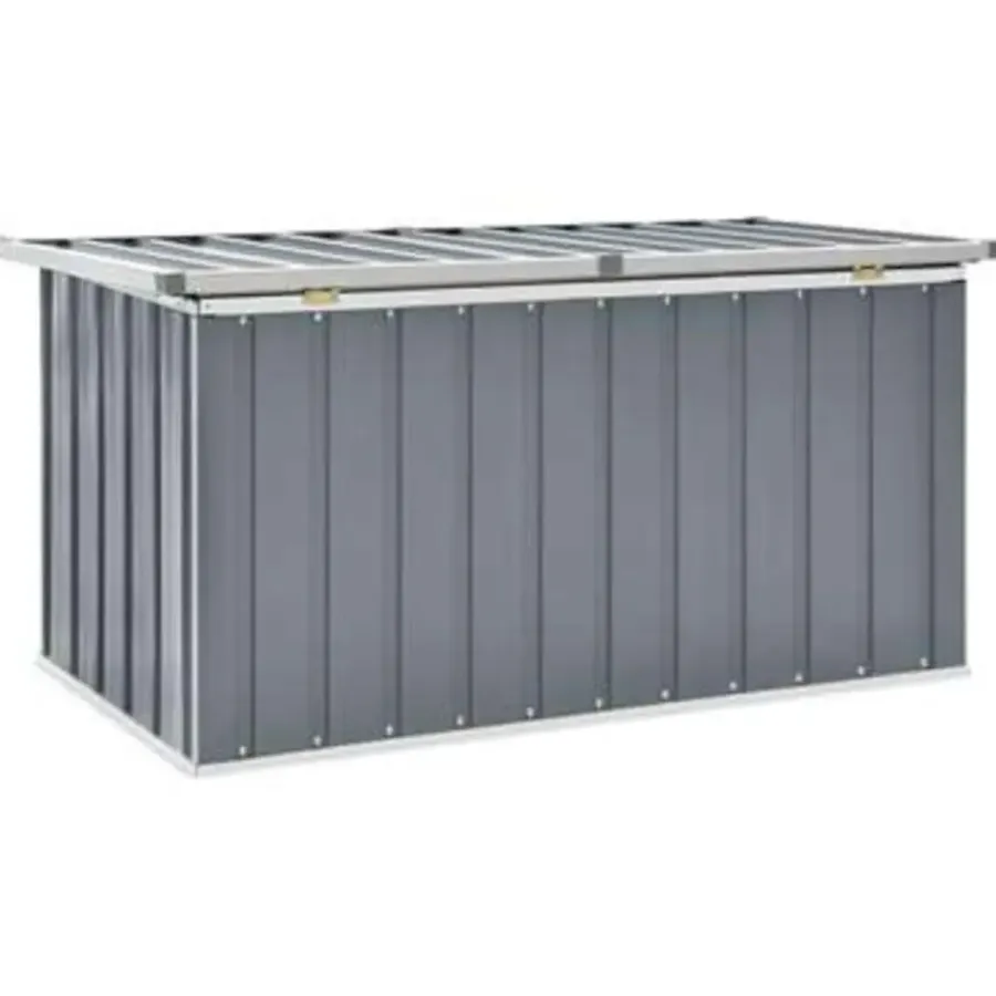 Kussenboxen-vidaXL - Opslagkist - Grijs - Staal - 129 x 67 x 65 cm