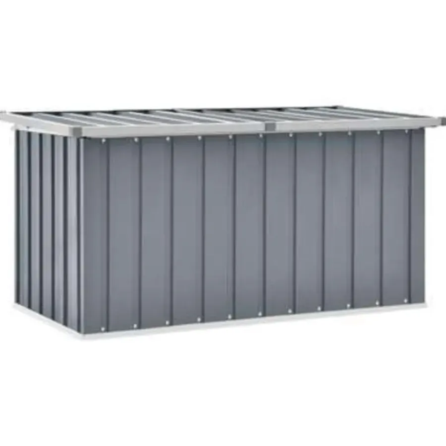 Kussenboxen-vidaXL - Opslagkist - Grijs - Staal - 129 x 67 x 65 cm