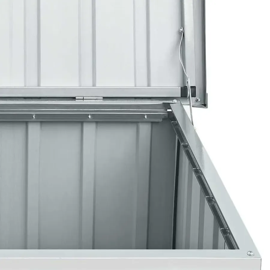 Kussenboxen-vidaXL - Opslagkist - Grijs - Staal - 129 x 67 x 65 cm