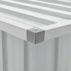 Kussenboxen-vidaXL - Opslagkist - Grijs - Staal - 129 x 67 x 65 cm