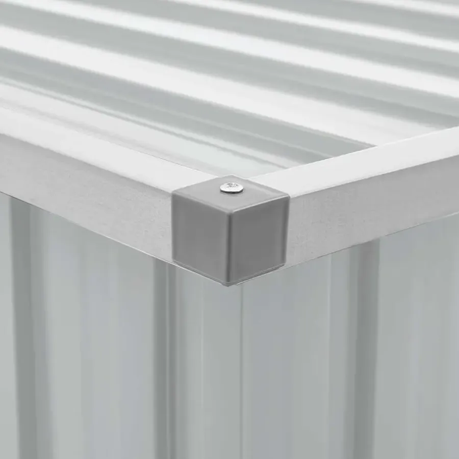 Kussenboxen-vidaXL - Opslagkist - Grijs - Staal - 129 x 67 x 65 cm