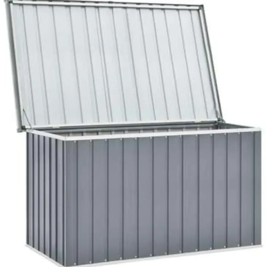 Kussenboxen-vidaXL - Opslagkist - Grijs - Staal - 149 x 99 x 93 cm
