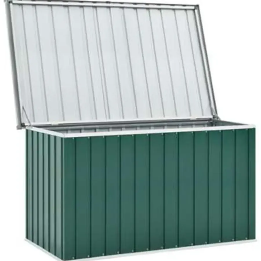 vidaXL - Opslagkist - Groen - Staal - 149 x 99 x 93 cm